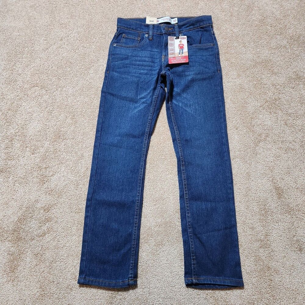 Levi's 511 Jeans Boys 10 25X26 Slim Fit Adjustable Waist Dark Wash NWT